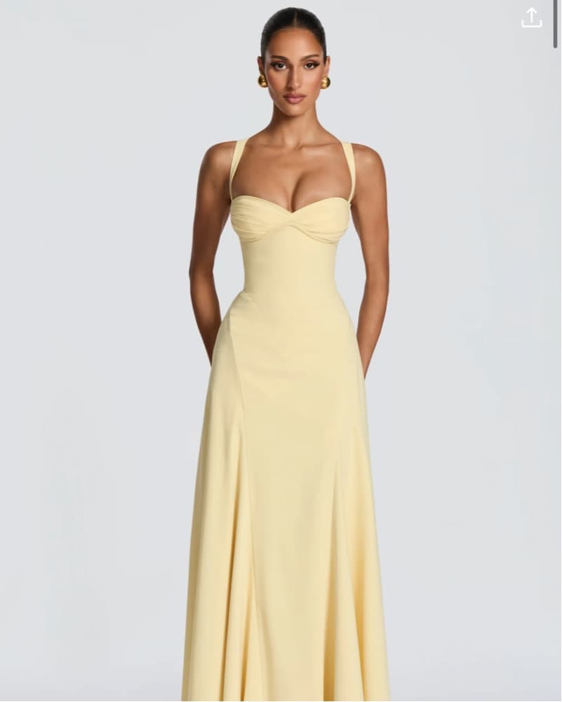 Elegant Yellow Irie Maxi Dress - Lemon - Image 1