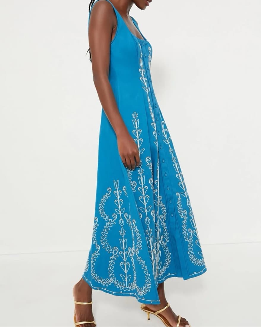 Alemais Blue Midi Dress (Couper) - Image 3