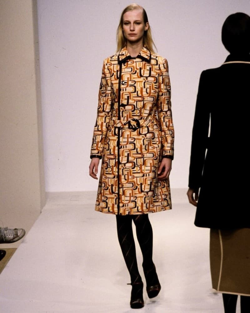 Vintage Prada Geometric Print Coat - Image 1