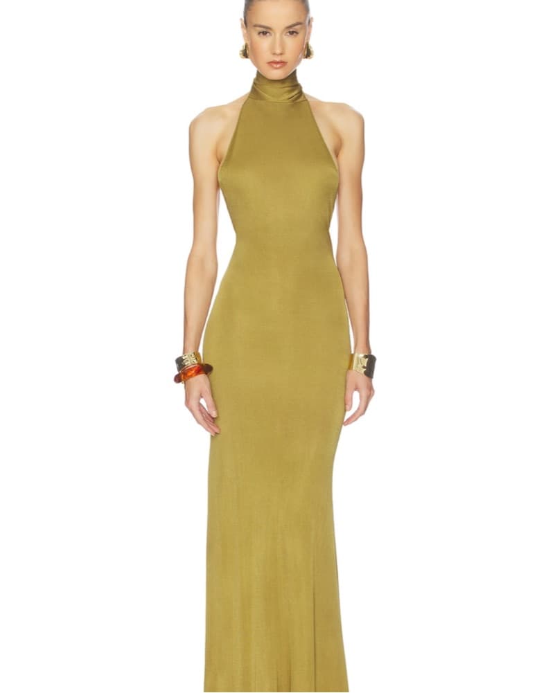Helsa Gold Dress - Image 2