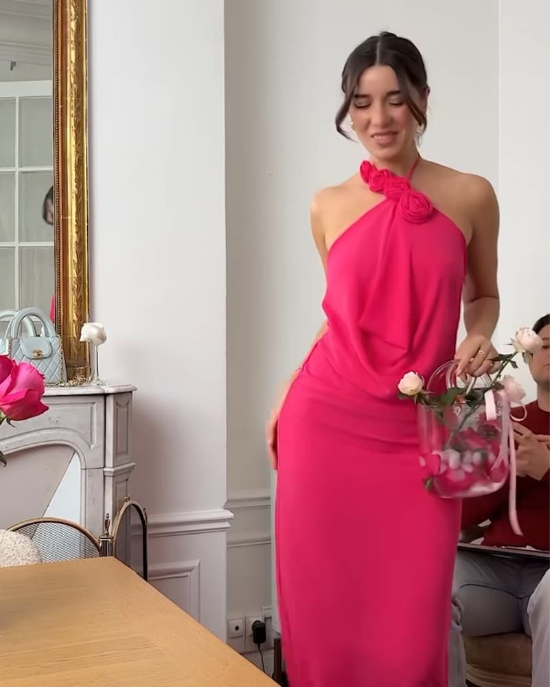 Meshki Rosalia Dress - Pink Rasberry - Image 1