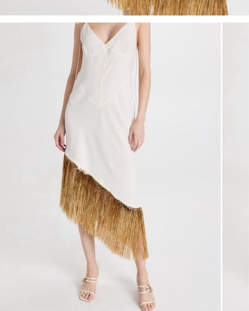 Anna October Gold Fringe Dress - Image 1