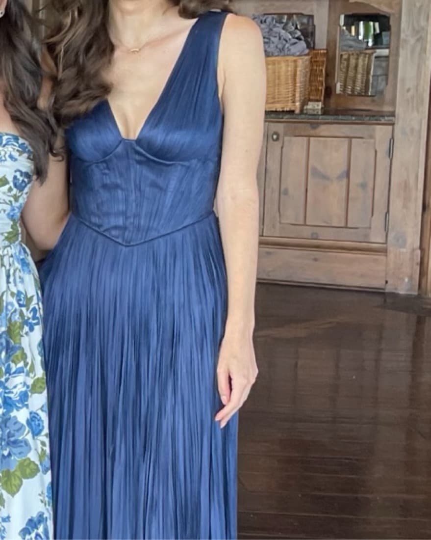 Maria Lucia Hohan Navy Gown Size 4 - Image 5