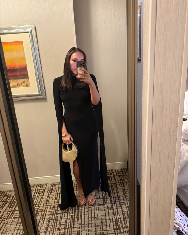 Ribbon Sleeve Gown in Black Norma Kamali - Image 2