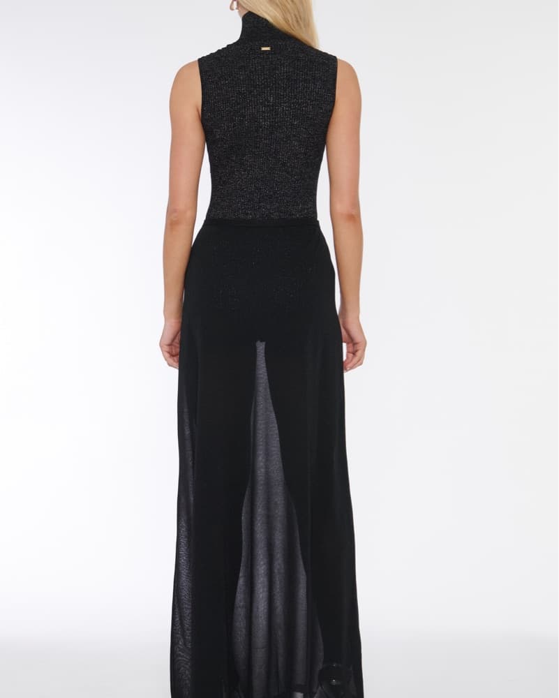  Thong Bodysuit and Sheer Maxi Skirt - Image 4