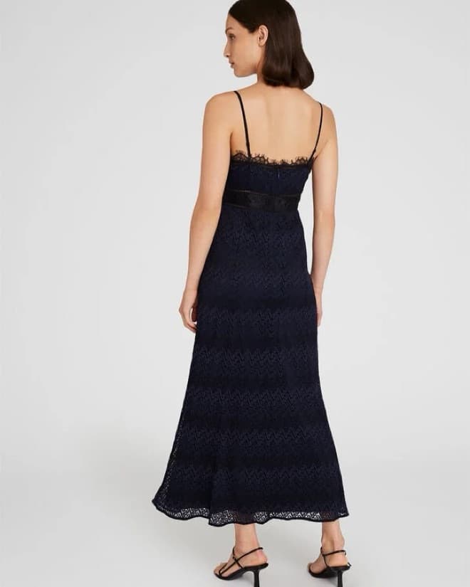 Club Monaco Lace Insert Midi Dress - Image 3