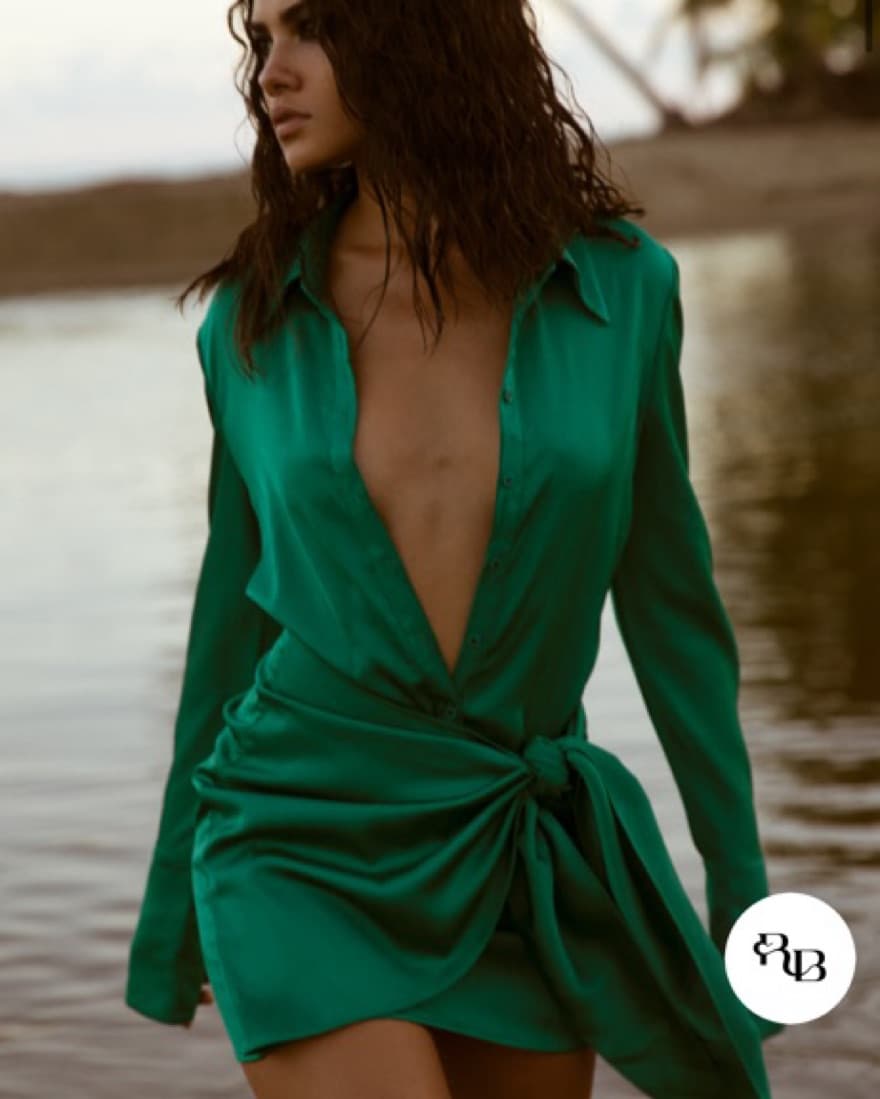 Rat And Boa Alanis Dress In Green - Image 2