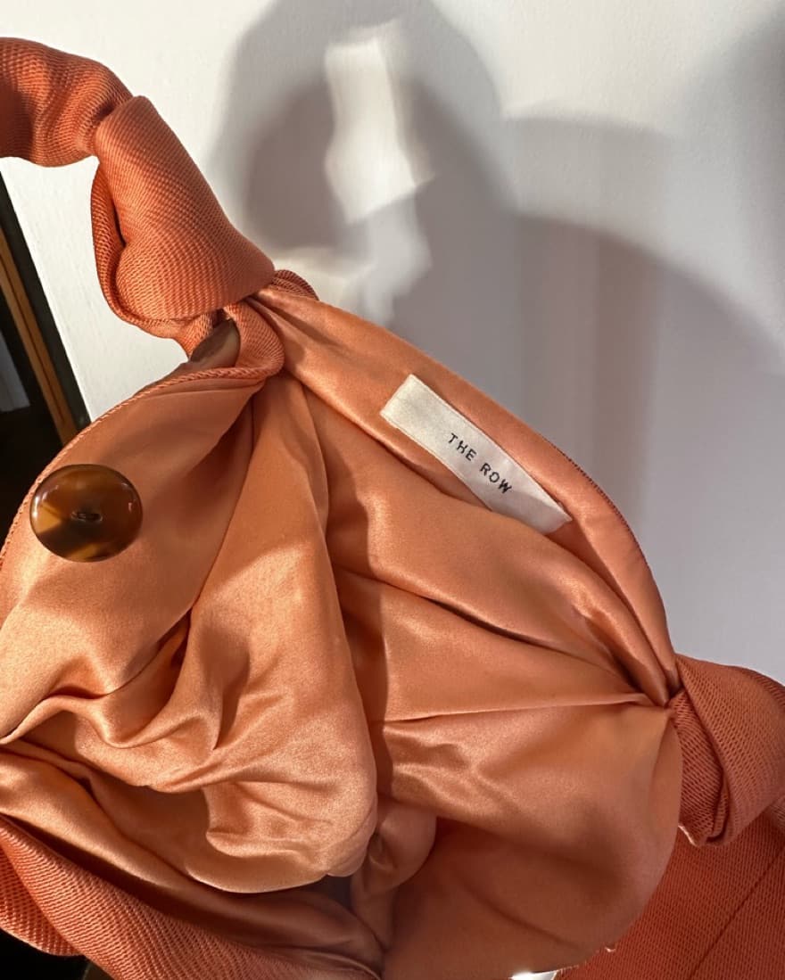 The Row Silk Orange Small Ascot Bag  - Image 5