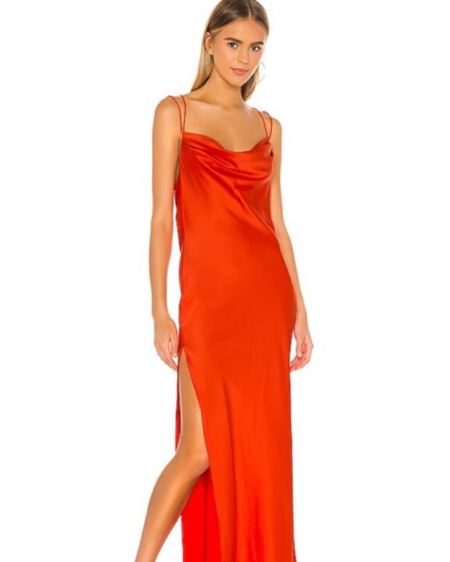 Braxton Dress In Red Orange - Image 1