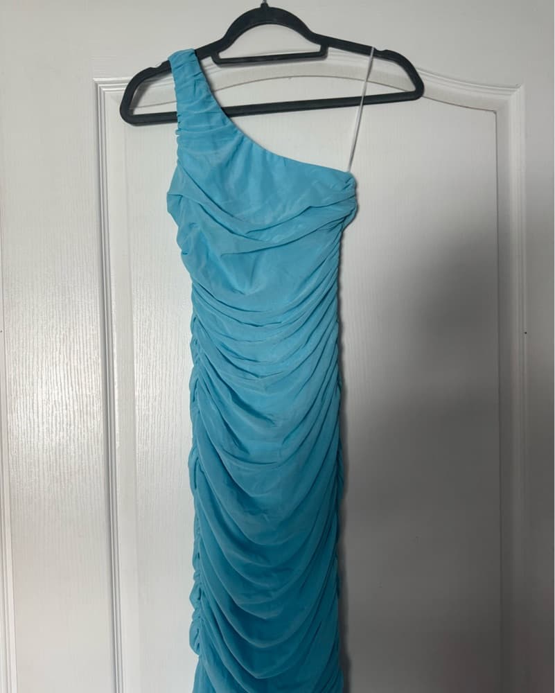 One Shoulder Blue Maxi Dress Hello Molly - Image 4