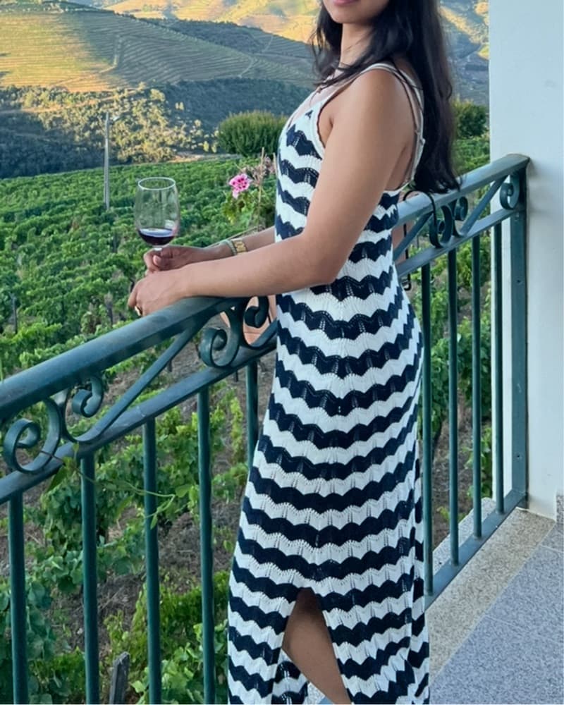 Chic Chevron Knitted Maxi Dress - Image 2