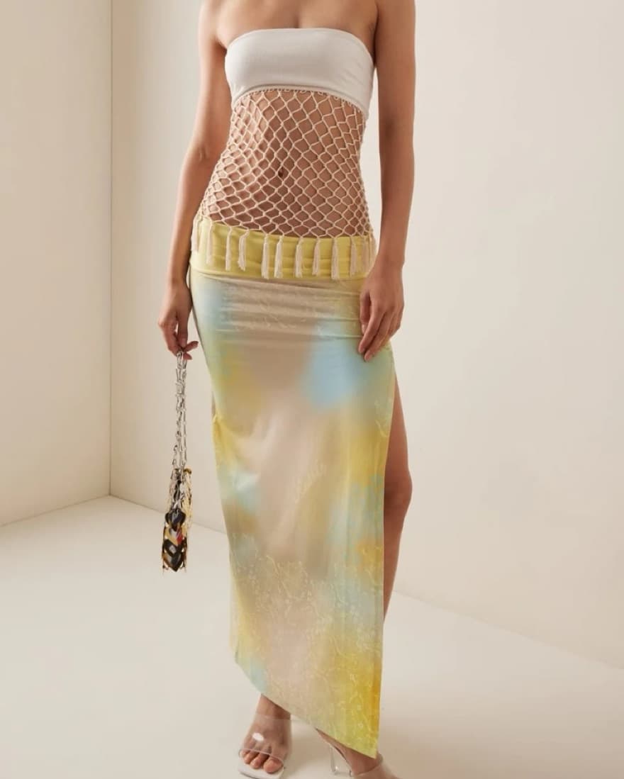 Vera Net Maxi Dress - Image 1