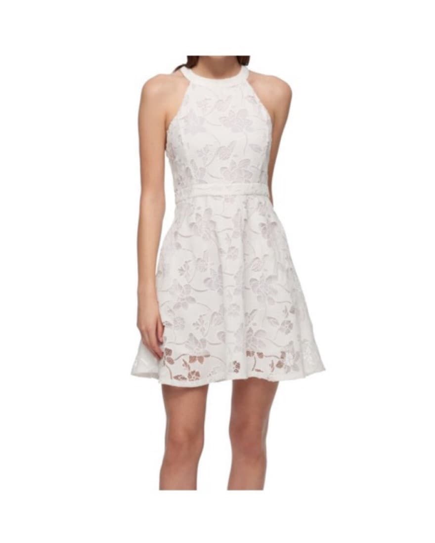 Guess Lace Overlay Halter Dress - Image 1