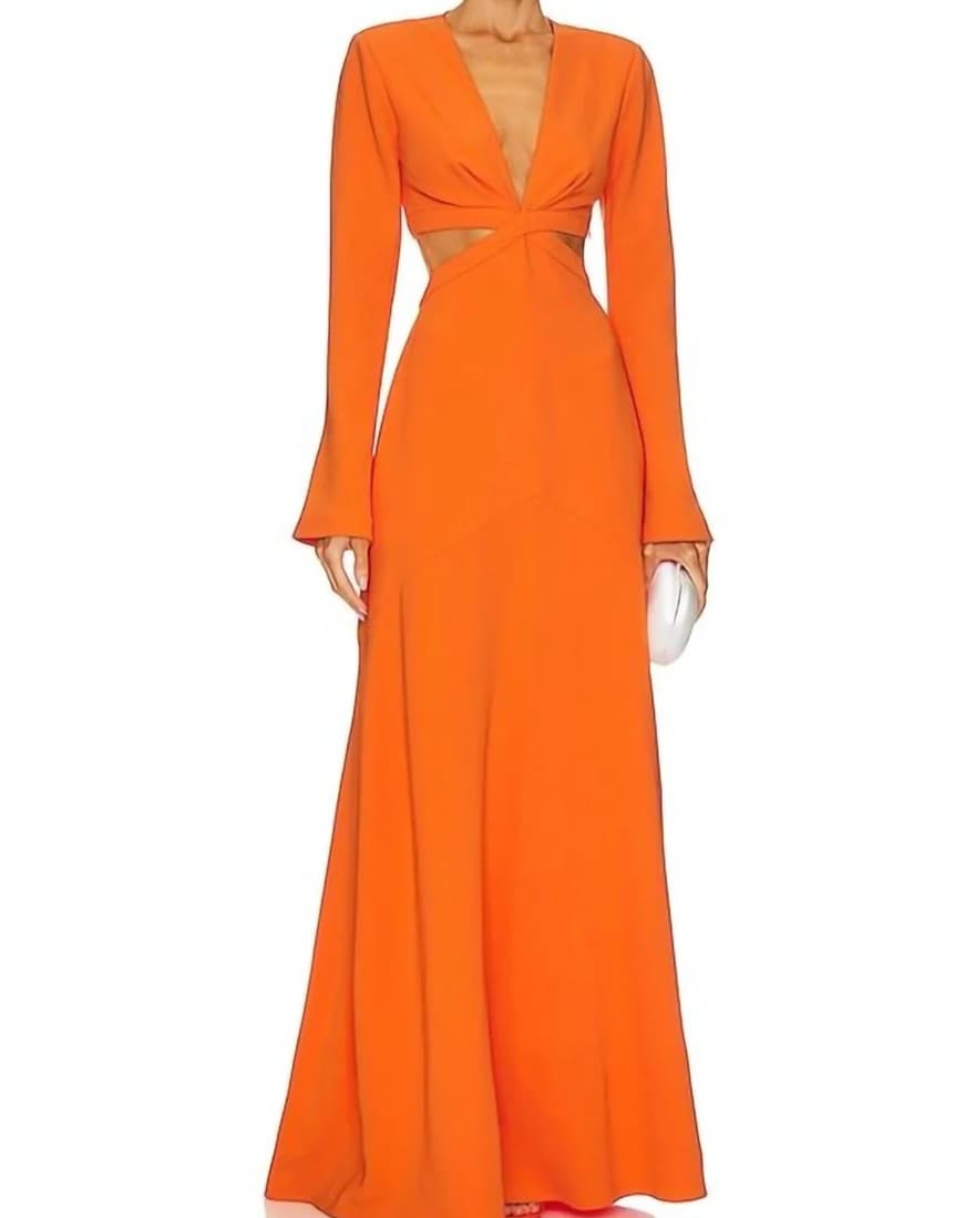 A.L.C. Orange Maxi Dress - Image 2