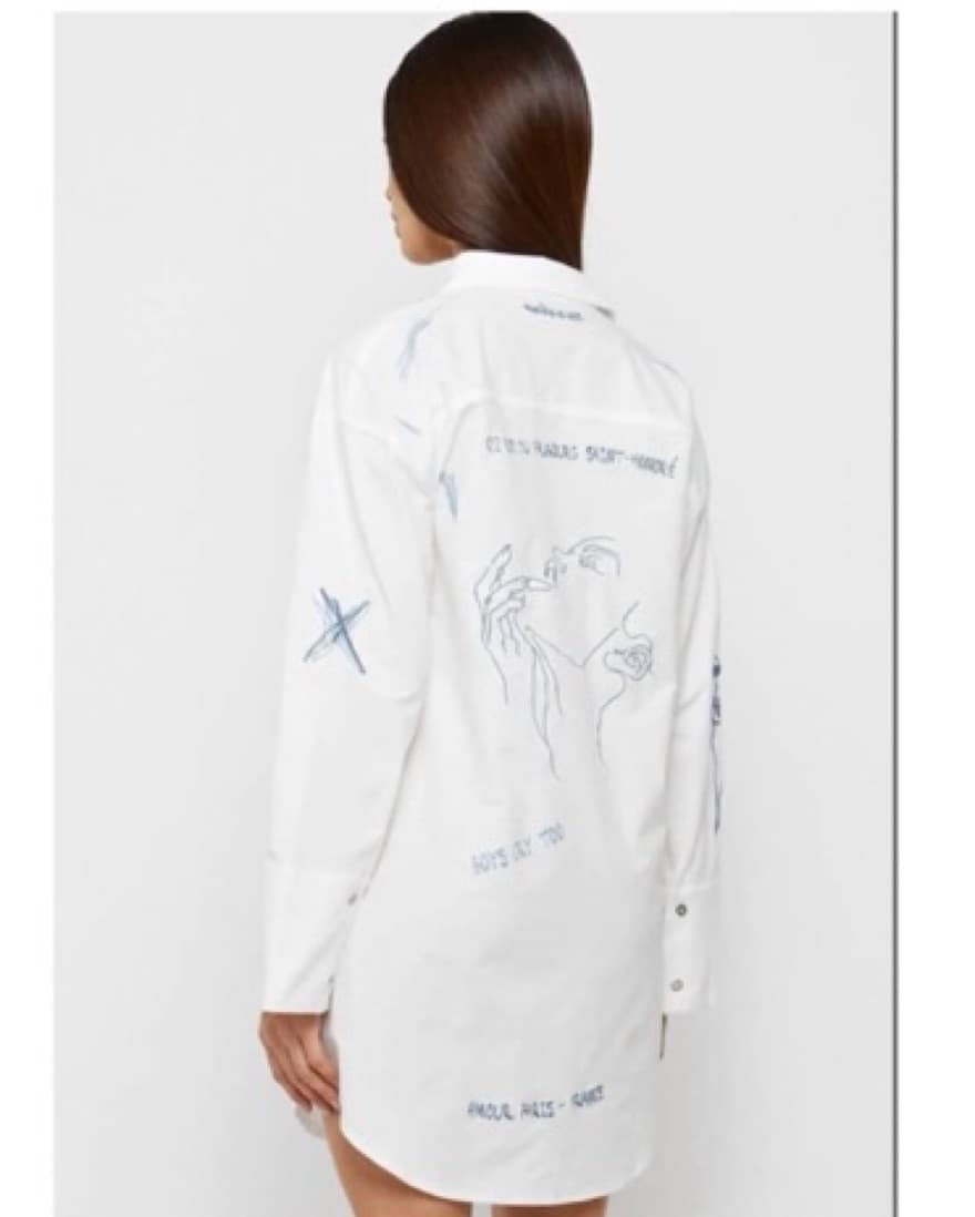 Graffiti Art Print Buttondown Shirt Dres - Image 4
