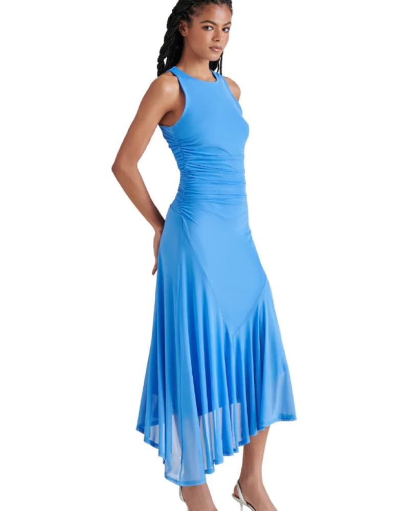 Blue Asymmetrical Dress - Image 3