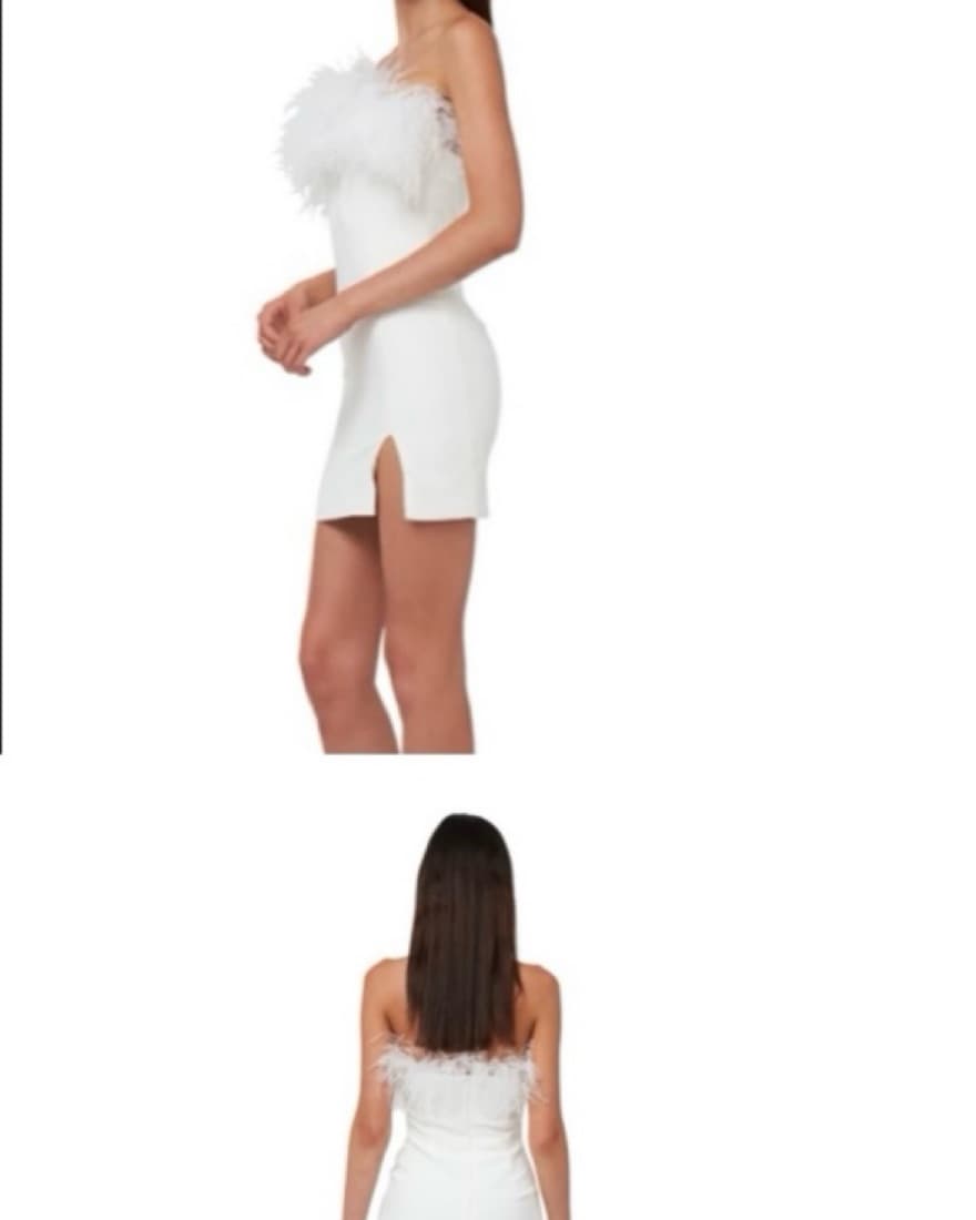 Violet Louise Feather Mini Dress - Image 5