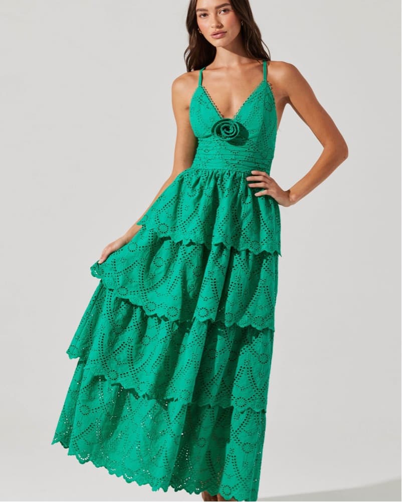 Astr the Label Faeryn Eyelet Tiered Maxi - Image 2