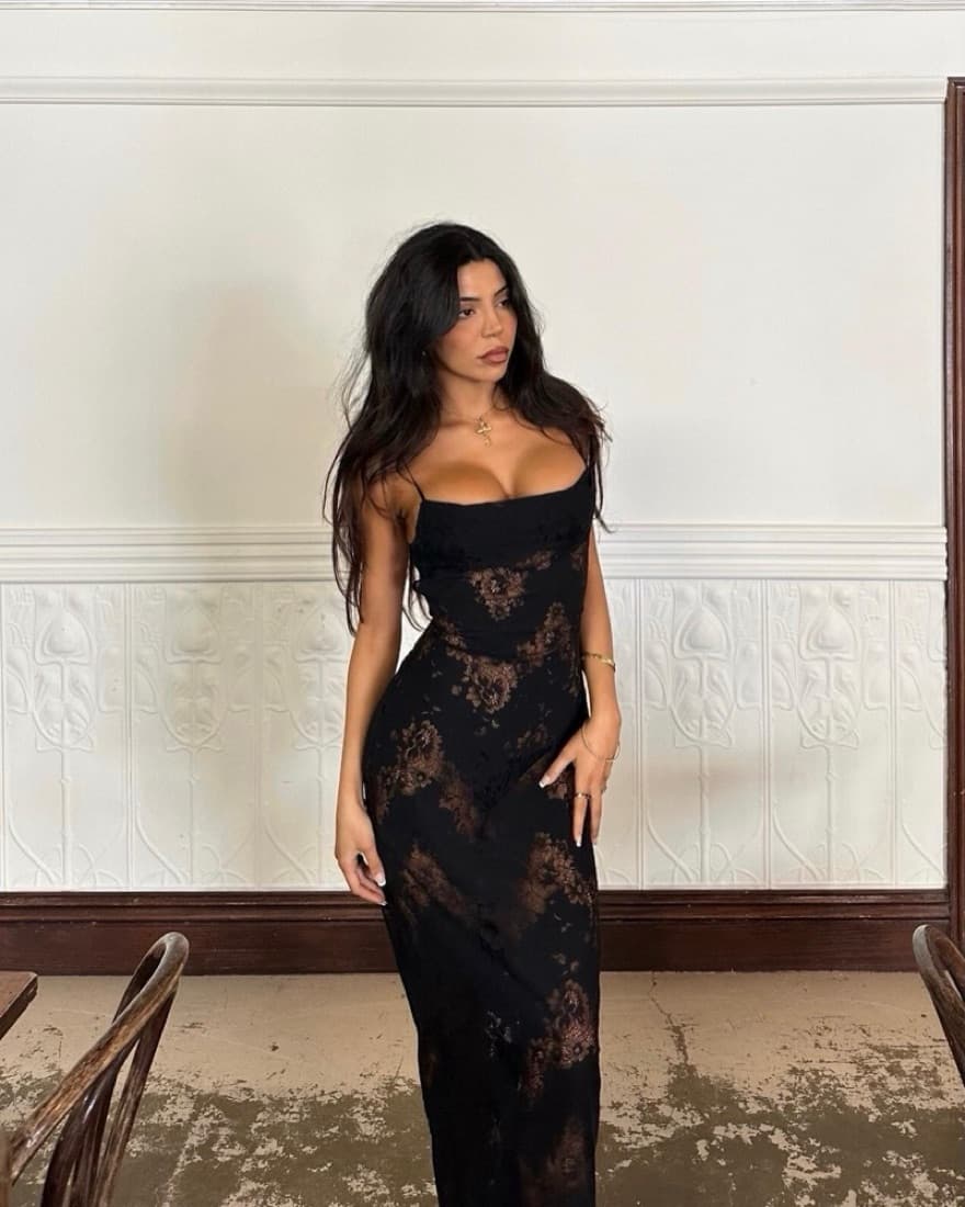I AM GIA Leona Black Lace Dress - Image 1