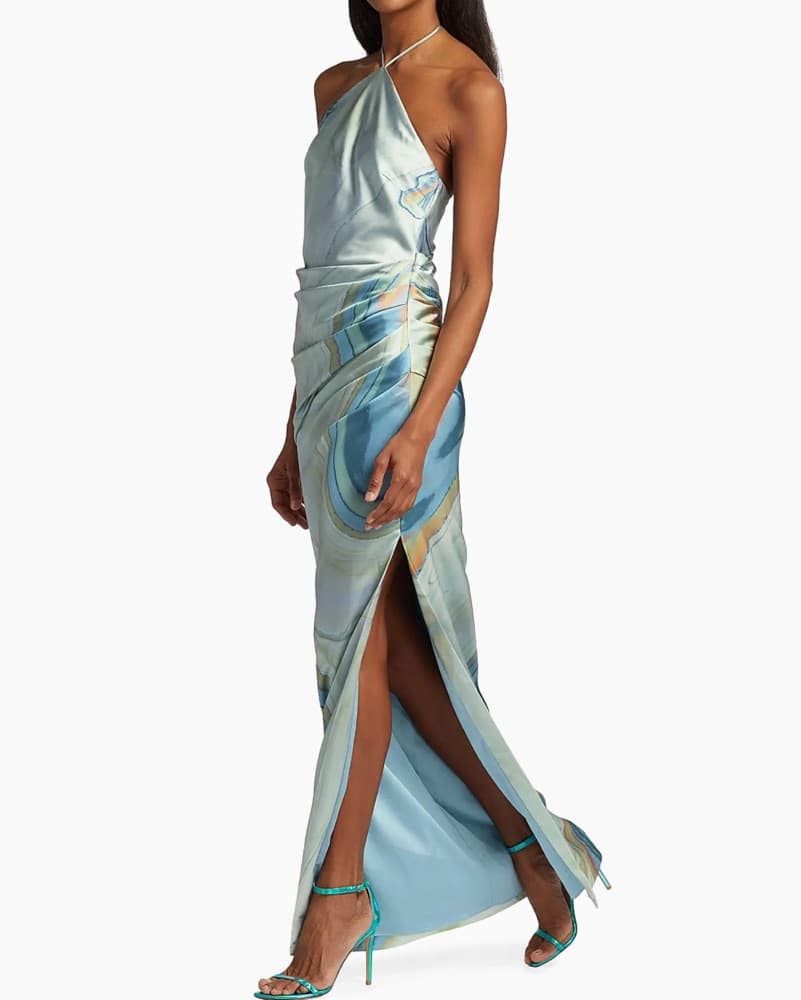 Simkhai Hansel Satin Halterneck Gown - Image 2