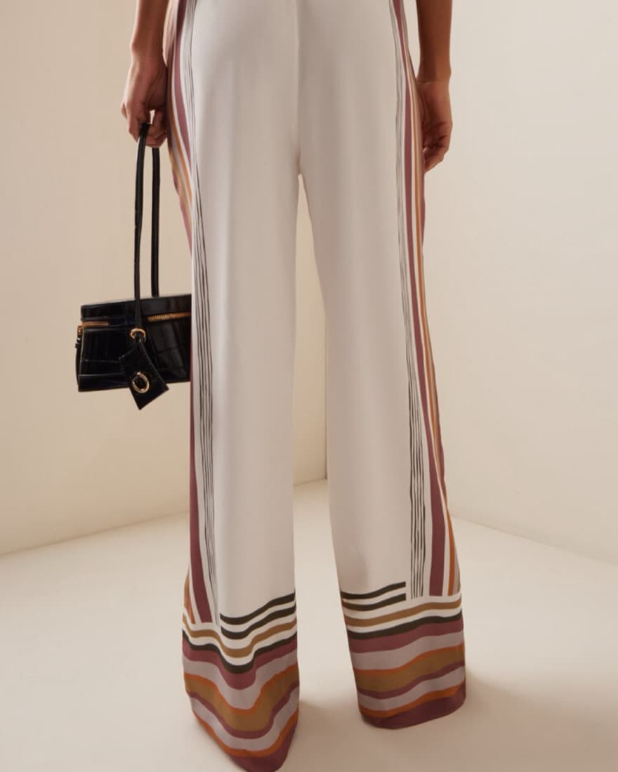SIR Caprera silk palazzo pant scarf set - Image 4