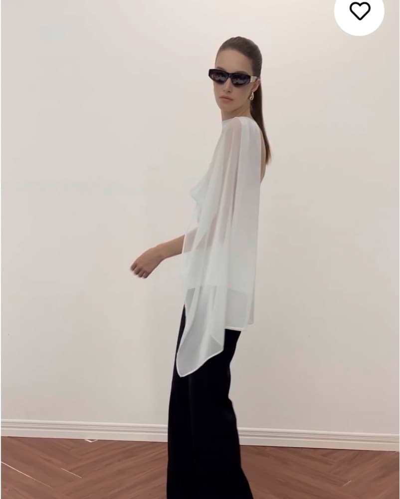 White Drape Top - Image 2