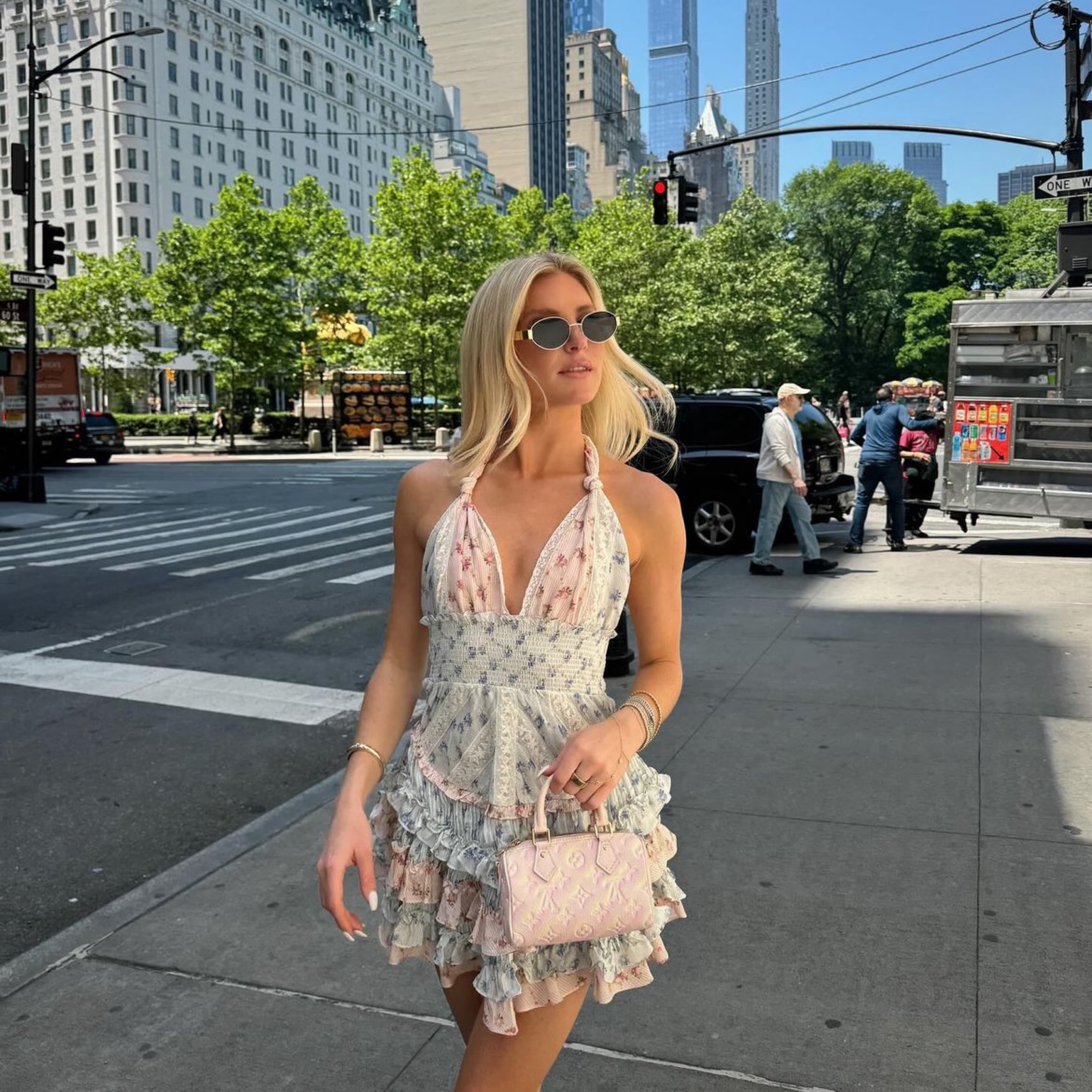 LoveShackFancy Floral Mini Dress - Image 1