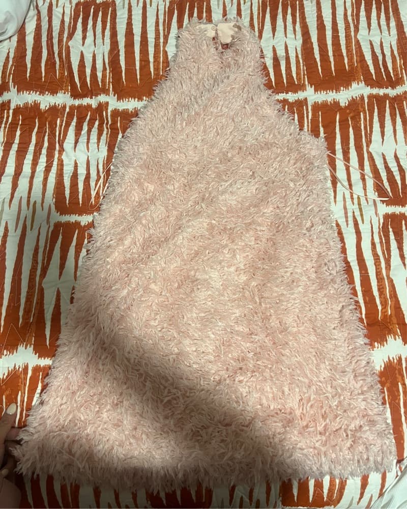 Pink Feather Halterneck Dress - Image 5