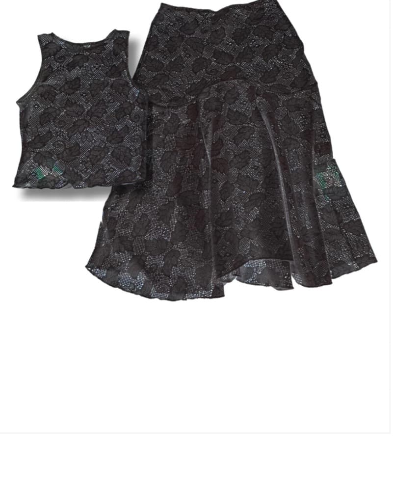 Black Lace top and Skirt set - Image 3