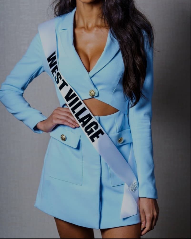 Chic Tailored Sky-Blue Blazer Set - Image 2