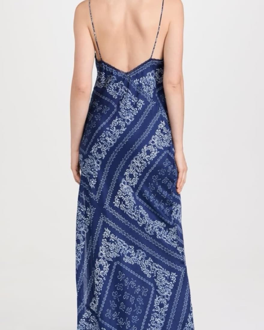 Loveshackfancy Blue Bandana Print Maxi - Image 1