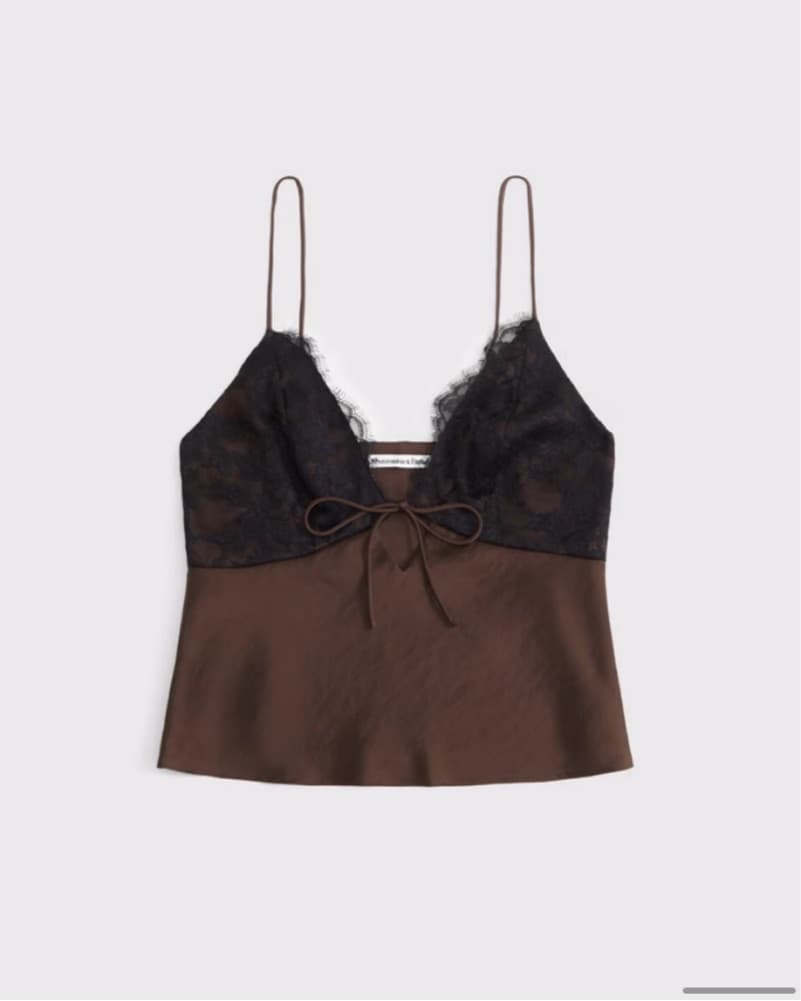 Abercrombie Brown & Black Lace Top - Image 2