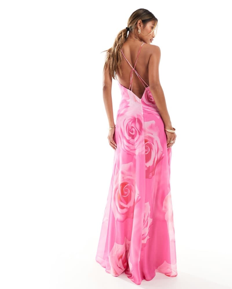 Mango Flower Print Maxi Dress - Image 1