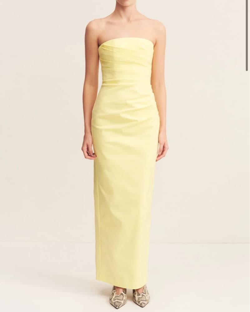 SHONA JOY Lani Strapless Draped Maxi - Image 1