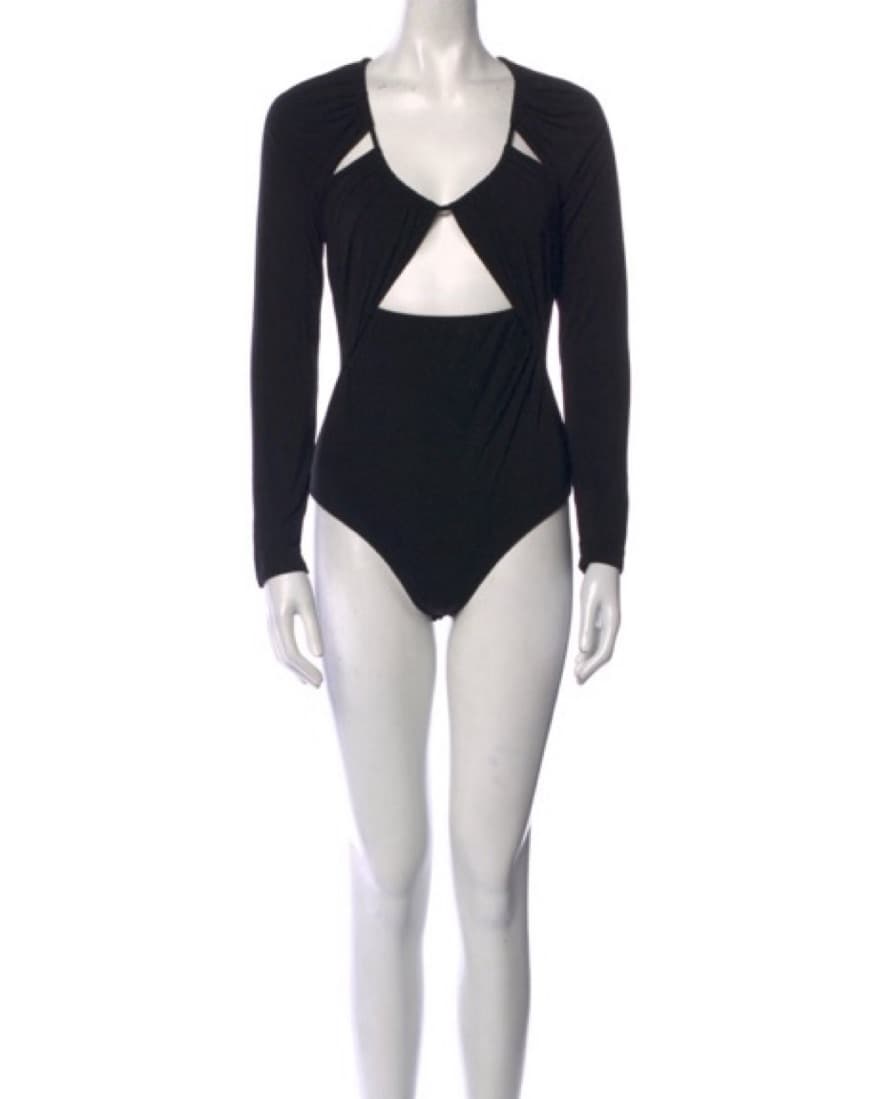 Simkhai Black Cutout Bodysuit - Image 1