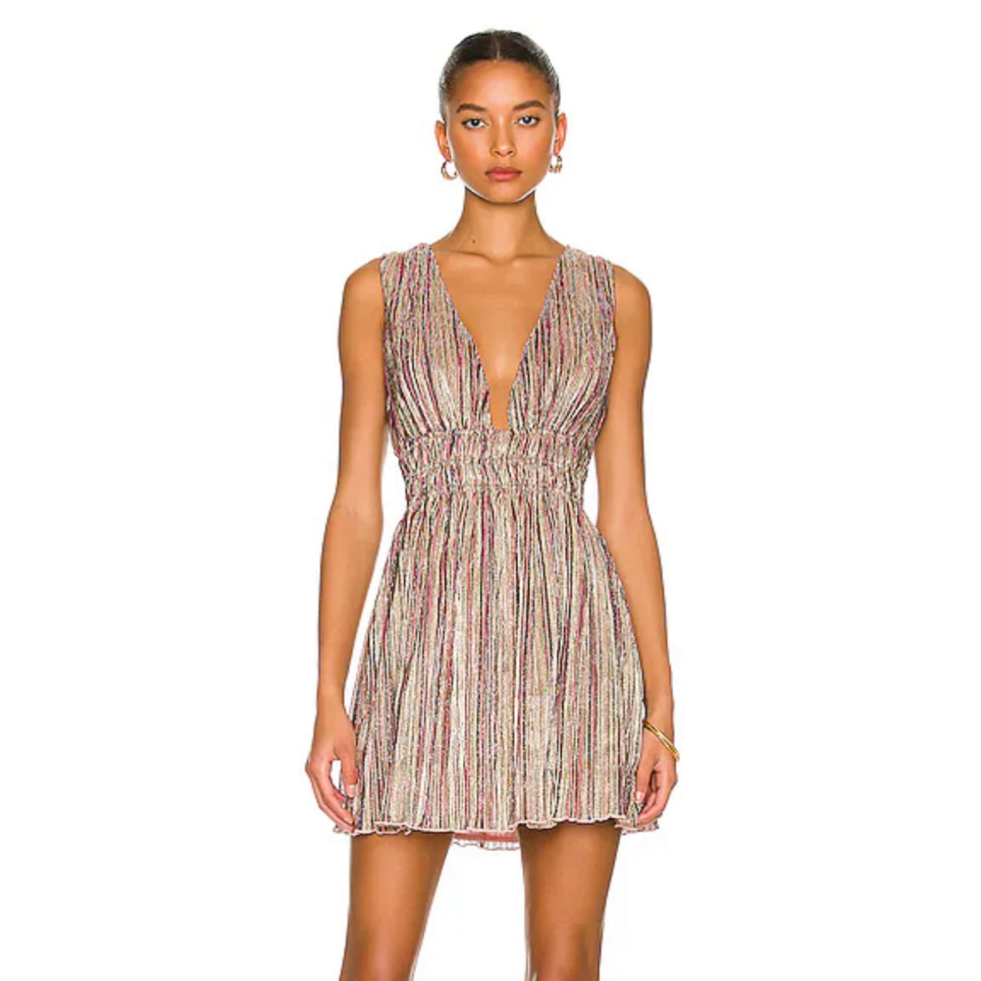 REVOLVE Edie Mini Dress in Metallic - Image 3