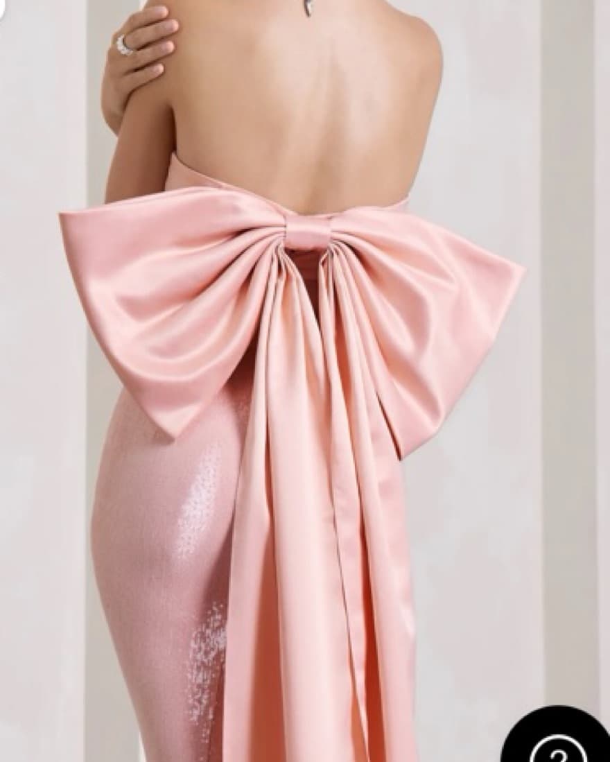 Club L London Pink Bow Dress - Image 3