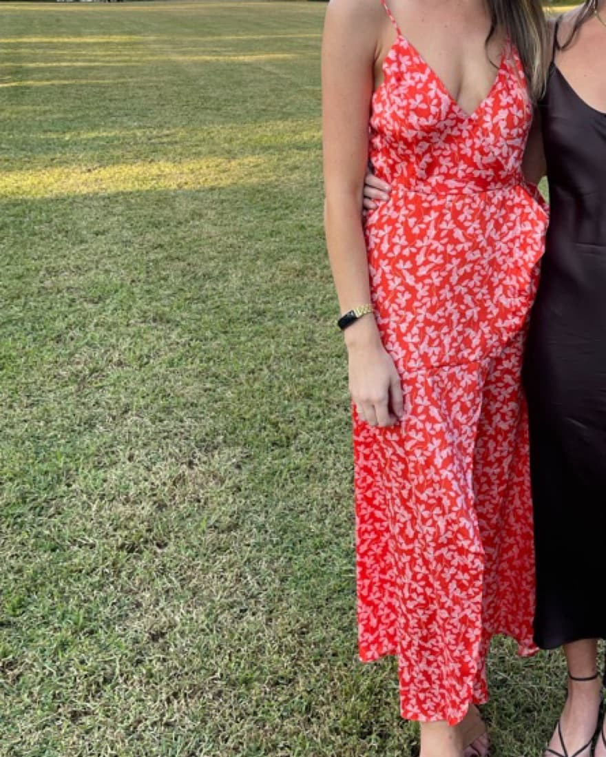 Sofia Print Maxi Dress In Red  - Image 1