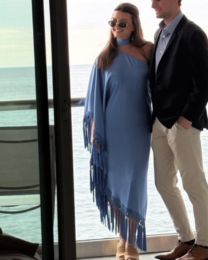 Mango Blue Fringe Dress - Image 1