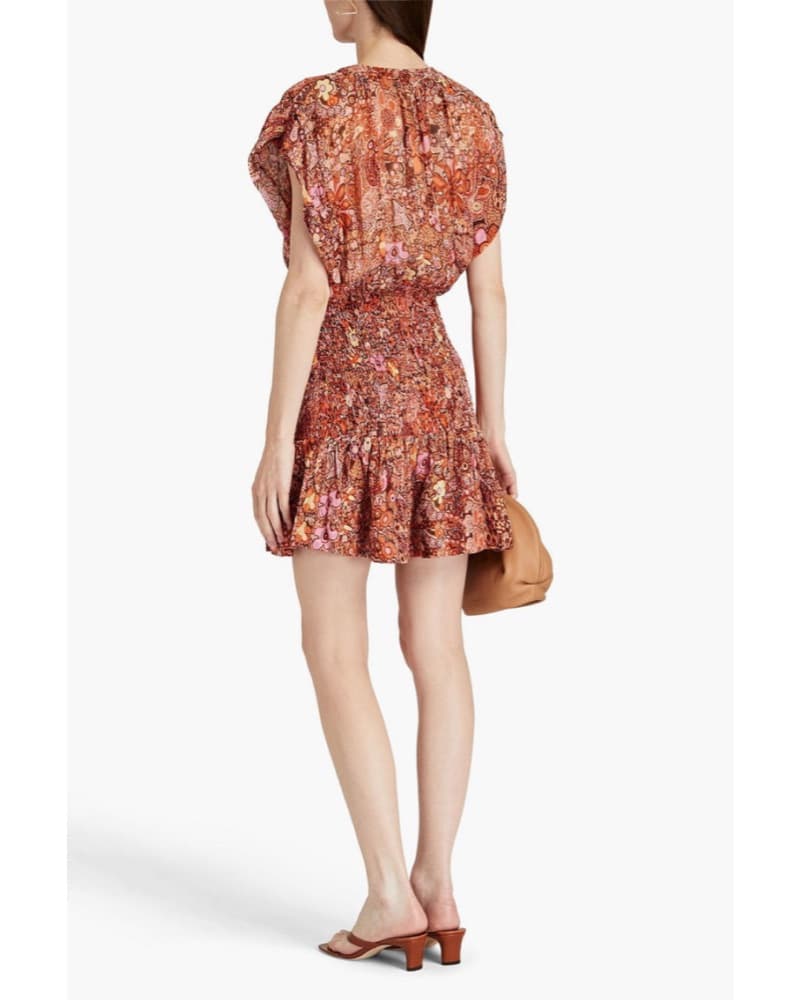 ALC Carly Smocked Mini Dress - US 4 - Image 4