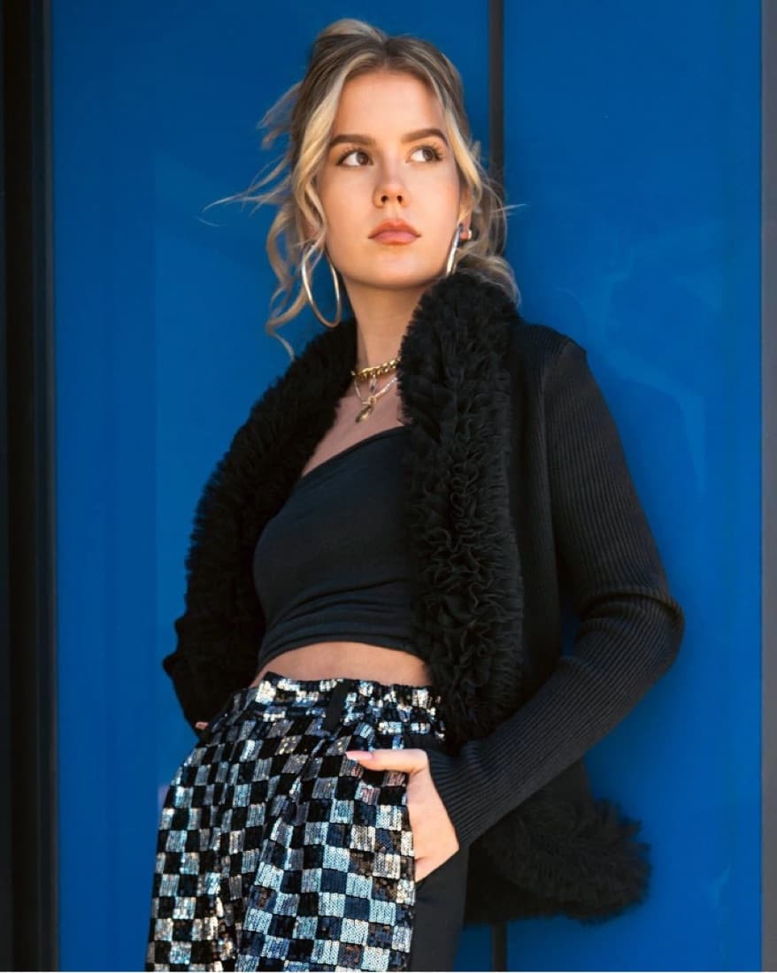 Kate Hewko Ruffle Trim Cardigan - Image 1