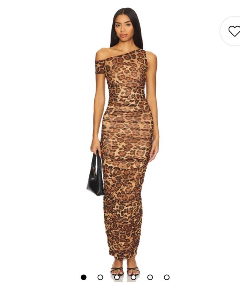 AFRM Biona Maxi Dress in Cocoa Leopard - Image 1
