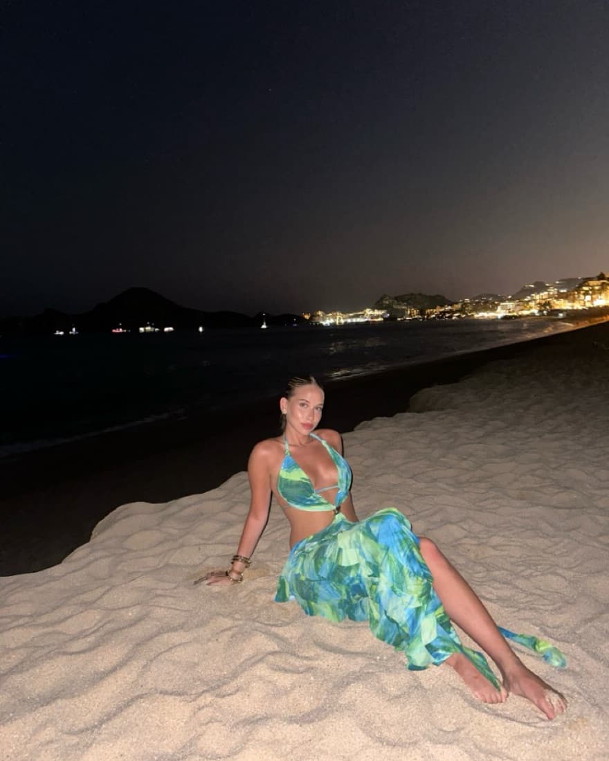 Murci Deep V Ruffle Maxi Dress - Image 2