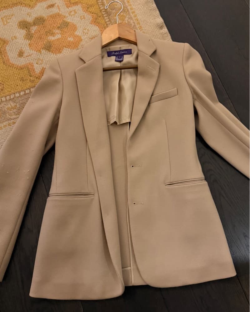 RALPH LAUREN LABEL SZ 4 CAMEL BLAZER - Image 2