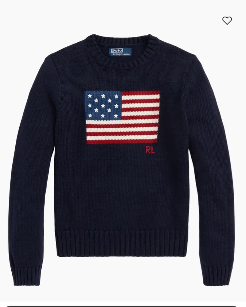 Polo Ralph Lauren Flag Crewneck Sweater - Image 1