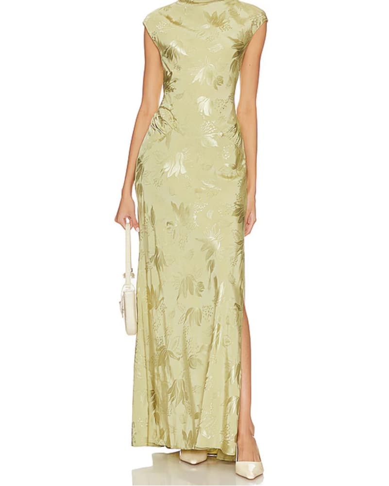 Avalon Maxi Dress in Sage Green - Image 1
