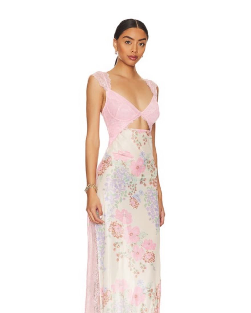 Suddenly Fine Maxi Slip Dress In Daisy - Image 2