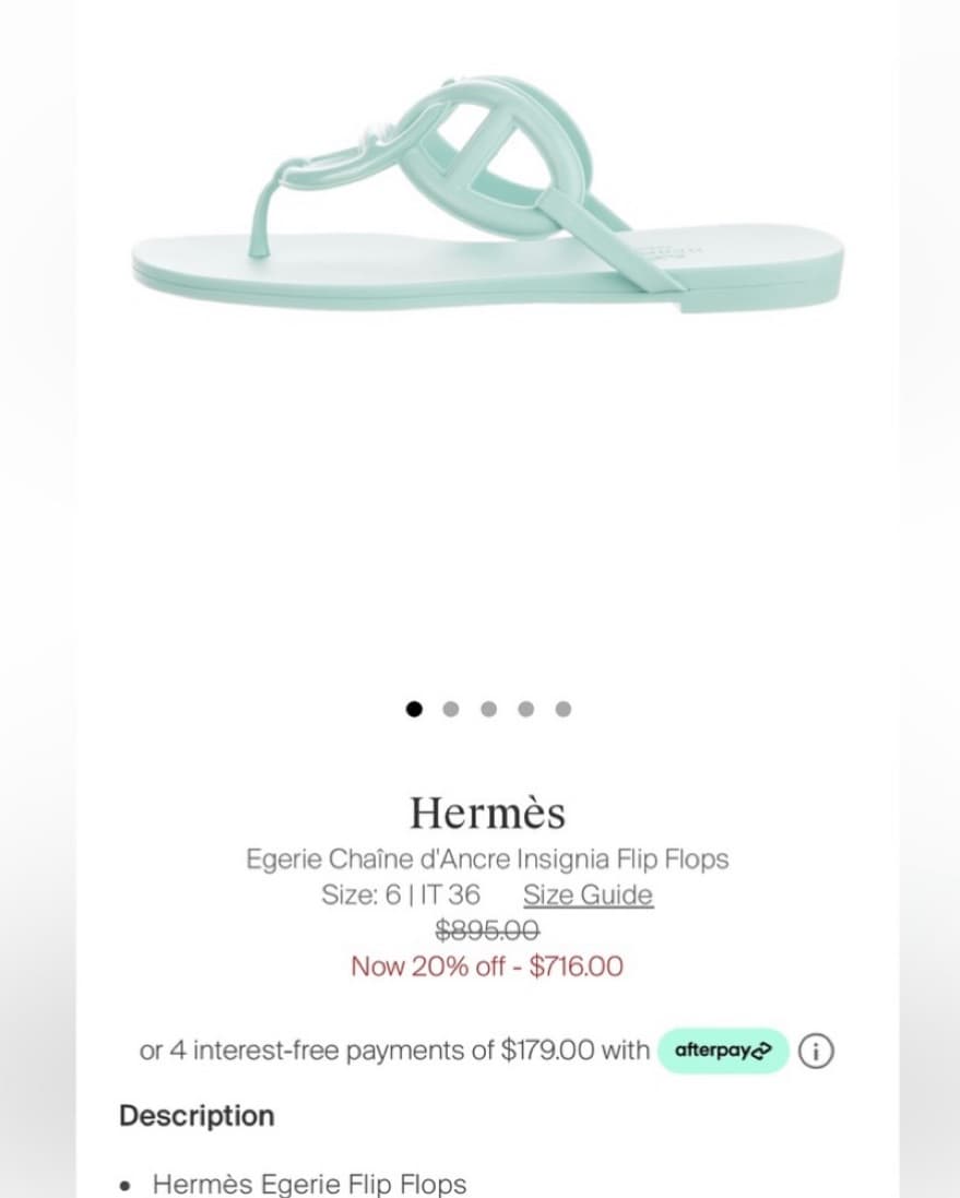 🔥New Hermés Egerie Rubber Sandals US 6 - Image 6