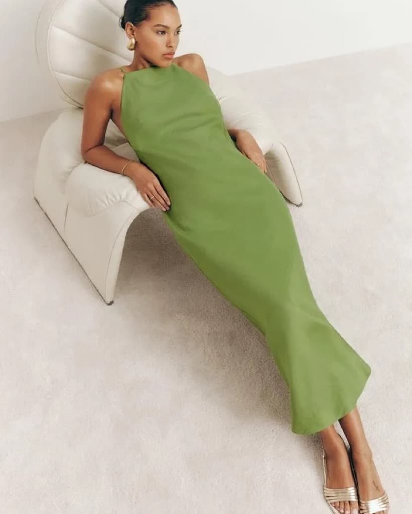 Reformation Selia Linen Maxi Dress Small - Image 1