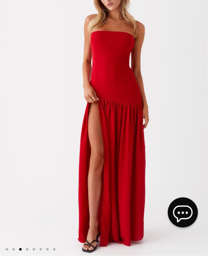 Red Eden Strapless Maxi Dress  - Image 1